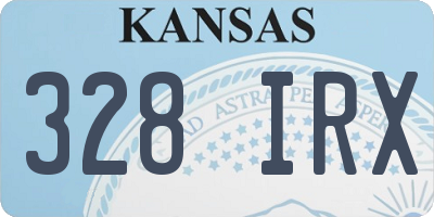 KS license plate 328IRX