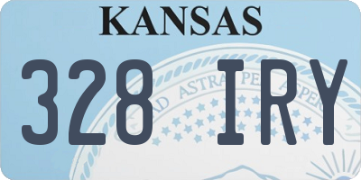 KS license plate 328IRY