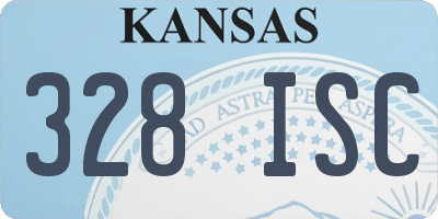 KS license plate 328ISC