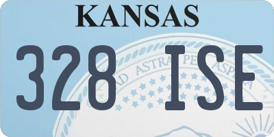 KS license plate 328ISE