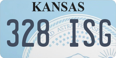 KS license plate 328ISG