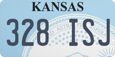 KS license plate 328ISJ