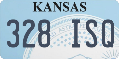 KS license plate 328ISQ
