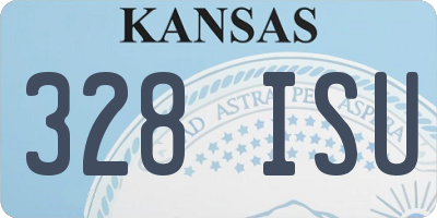 KS license plate 328ISU
