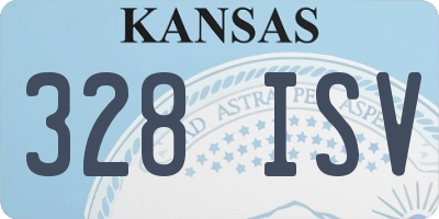 KS license plate 328ISV