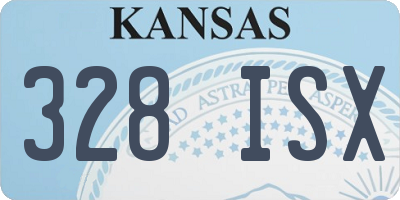 KS license plate 328ISX