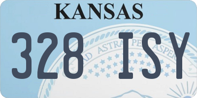 KS license plate 328ISY