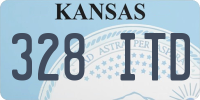 KS license plate 328ITD
