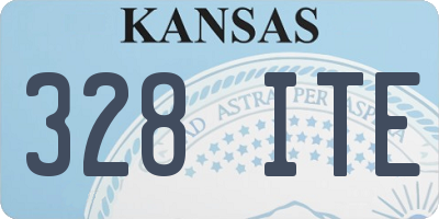 KS license plate 328ITE