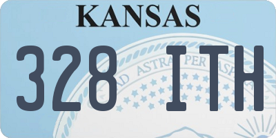 KS license plate 328ITH
