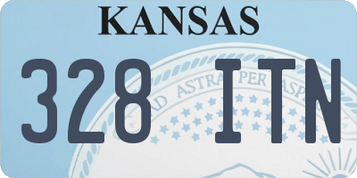 KS license plate 328ITN