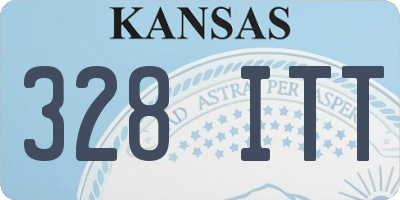 KS license plate 328ITT