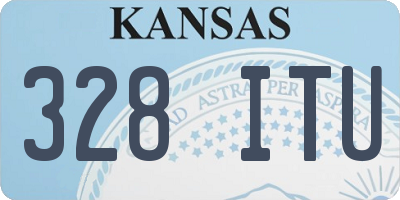 KS license plate 328ITU