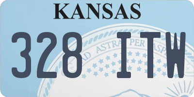KS license plate 328ITW