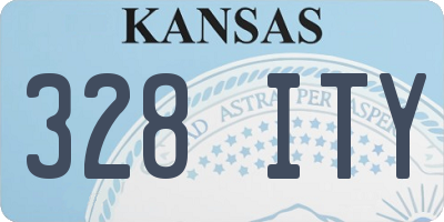 KS license plate 328ITY