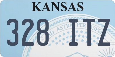 KS license plate 328ITZ