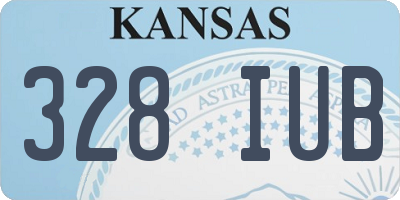 KS license plate 328IUB