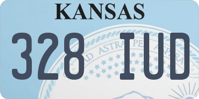 KS license plate 328IUD