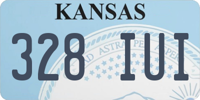 KS license plate 328IUI
