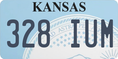 KS license plate 328IUM