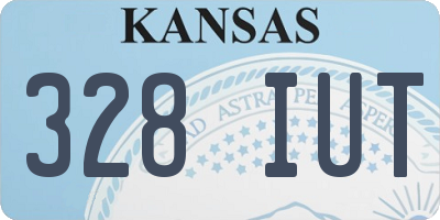 KS license plate 328IUT