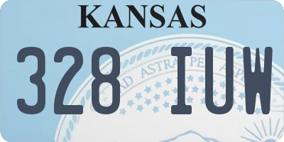 KS license plate 328IUW