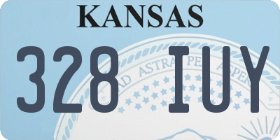KS license plate 328IUY