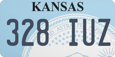 KS license plate 328IUZ