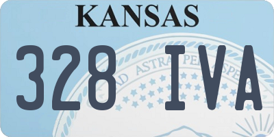 KS license plate 328IVA