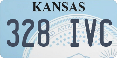 KS license plate 328IVC