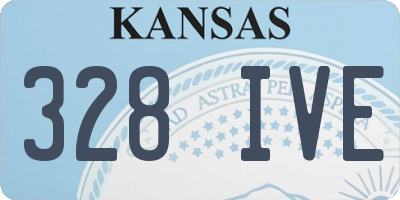 KS license plate 328IVE