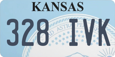 KS license plate 328IVK