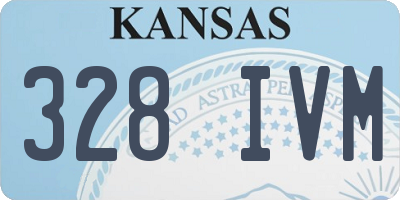 KS license plate 328IVM