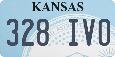 KS license plate 328IVO