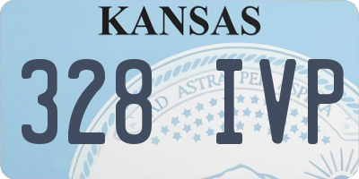 KS license plate 328IVP