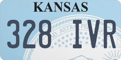 KS license plate 328IVR