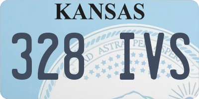 KS license plate 328IVS