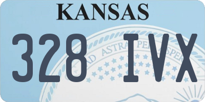 KS license plate 328IVX