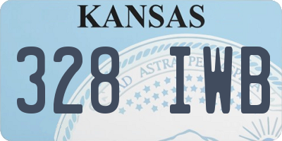 KS license plate 328IWB
