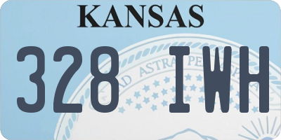 KS license plate 328IWH