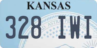 KS license plate 328IWI