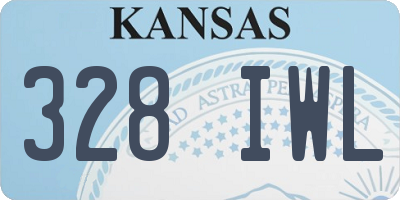 KS license plate 328IWL