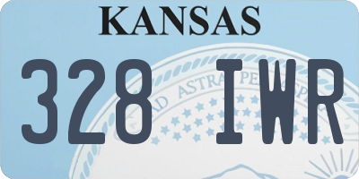 KS license plate 328IWR