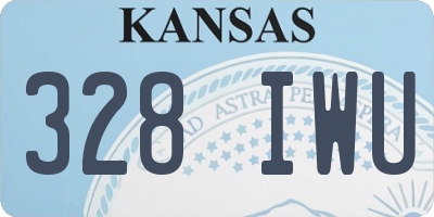 KS license plate 328IWU