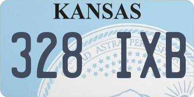 KS license plate 328IXB