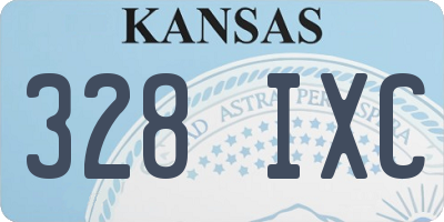 KS license plate 328IXC