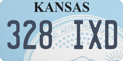 KS license plate 328IXD