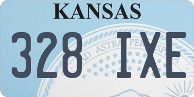 KS license plate 328IXE