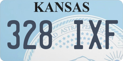 KS license plate 328IXF