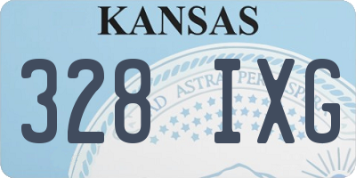 KS license plate 328IXG